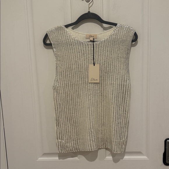 Elan Lurex Knit Sleeveless Top - Picture 6 of 12